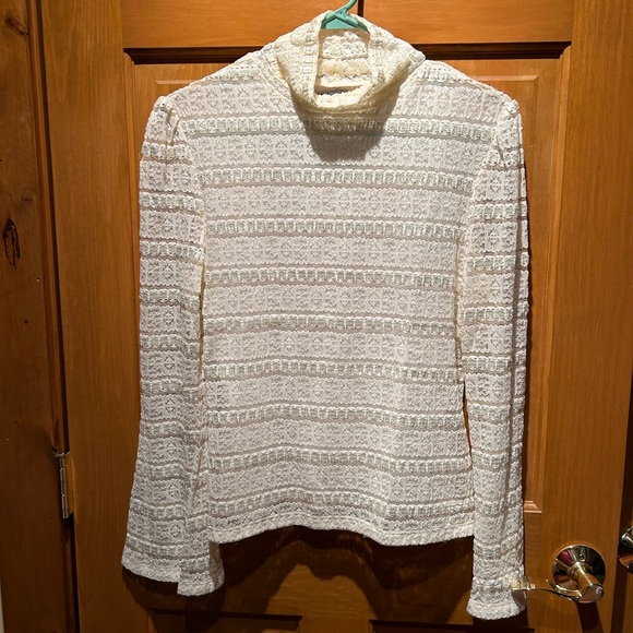 Classiques Entier, cream, stretch lace top, size Xl 🍎 - Picture 5 of 6